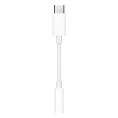 Redukce audio adaptér Apple MU7E2ZM/A USB-C na 3,5mm jack DAC převodník Original BOX White