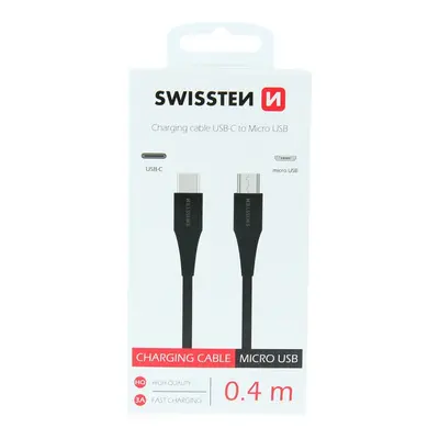 Swissten Kabel USB-C / Micro USB 0,4 M B