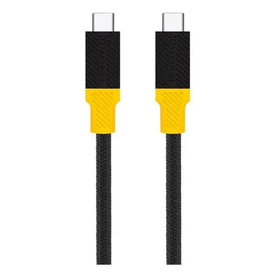 USB datový kabel Tactical Blackbird USB4 240W 40Gps/8K USB-C to USB-C 1m Black/Yellow