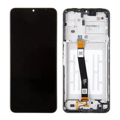 LCD display Samsung A226B Galaxy A22 5G + dotyk + přední kryt Service Pack Original černý