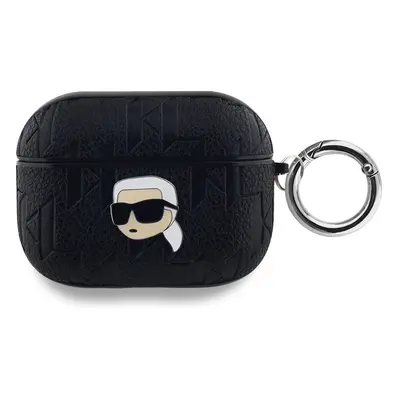 Pouzdro Karl Lagerfeld PU Embossed Karl Head Apple AirPods PRO Black