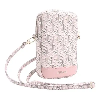 Pouzdro Guess PU G Cube Wallet Phone Bag Zipper Pink