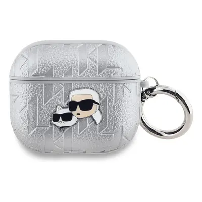 Karl Lagerfeld PU Embossed Choupette Heads Pouzdro pro AirPods 3 KLA3PGKCPS