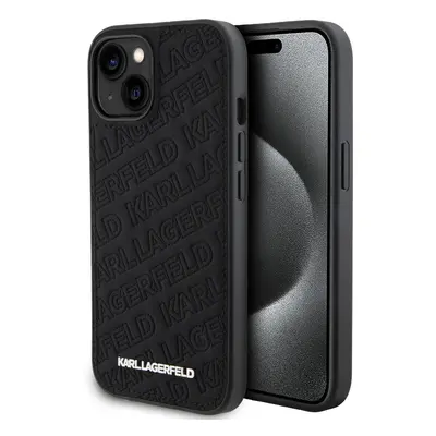 Pouzdro Karl Lagerfeld PU Quilted Pattern zadní kryt pro Apple iPhone 15 Black