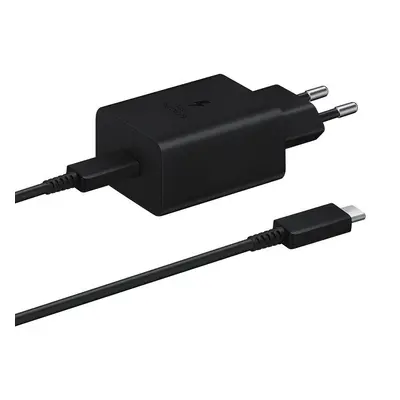 Nabíječka Samsung EP-T1510EBE 15W + datový kabel Samsung EP-DA705BBE USB-C to USB-C černá