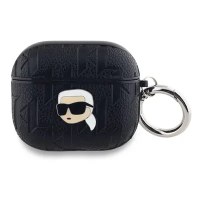 Pouzdro Karl Lagerfeld PU Embossed Karl Head Apple AirPods 3 Black