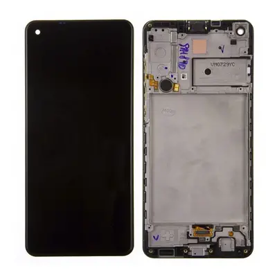 LCD display Samsung A217 Galaxy A21s + dotyk + přední kryt Service Pack Original černý