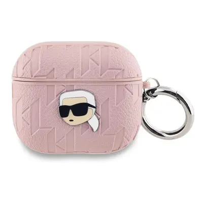 Karl Lagerfeld PU Embossed Karl Head Pouzdro pro AirPods 3 KLA3PGKIPP