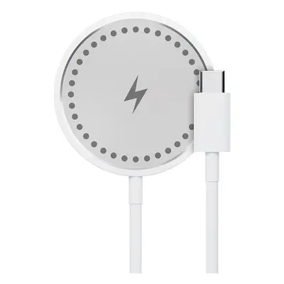 Nabíječka Maxlife MXWC-05 Qi bezdrátové nabíjení USB-C 15W PD QC MagSafe iPhone 16, 15, 14 bílá