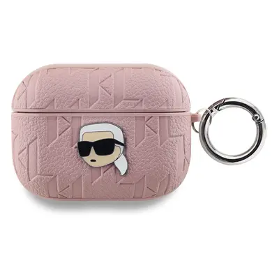 Pouzdro Karl Lagerfeld PU Embossed Karl Head Apple AirPods PRO Pink