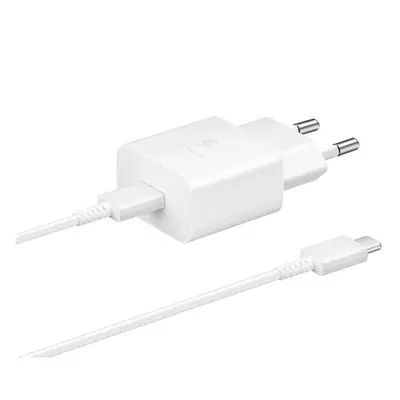 Nabíječka Samsung EP-T1510EWE 15W + datový kabel EP-DA705BWE USB-C to USB-C bílá