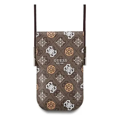 Pouzdro Guess PU 4G Peony Multicolor taška na telefon Brown