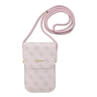 Pouzdro Guess PU 4G Metal Logo Script Phone Bag Pink