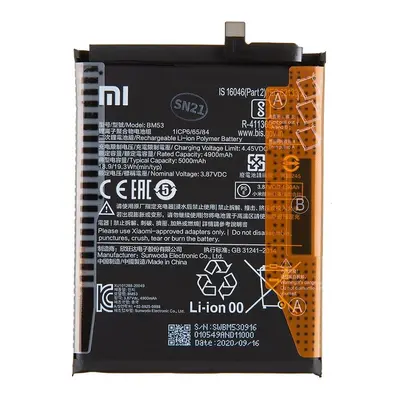 Baterie Xiaomi BM53 5000mAh Original Xiaomi Mi 10T, Mi 10T PRO (Service Pack)