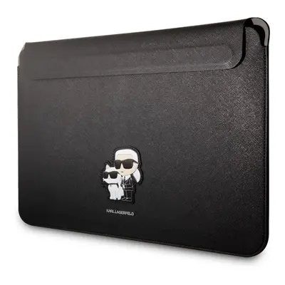 Pouzdro Karl Lagerfeld Saffiano Karl and Choupette NFT Computer Sleeve 13/14" Black