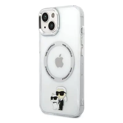 Pouzdro Karl Lagerfeld MagSafe Kompatibilní IML Karl and Choupette NFT iPhone 13 Pro Transparent