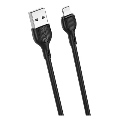 USB datový kabel Apple Lightning / USB-A XO NB200 2,1A 2m náhrada MKQ42ZM/A černý