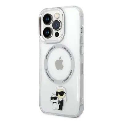 Pouzdro Karl Lagerfeld MagSafe Kompatibilní IML Karl and Choupette NFT iPhone 13 Pro Transparent