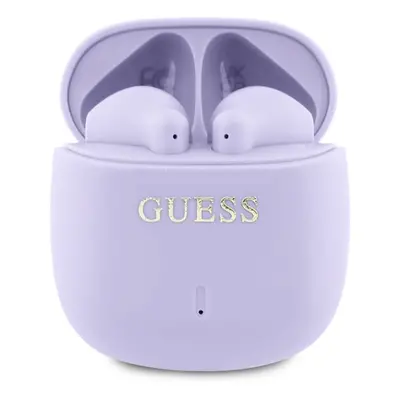 Sluchátka Bluetooth Guess Printed Classic Logo TWS IPX4 BT 5.3 Purple