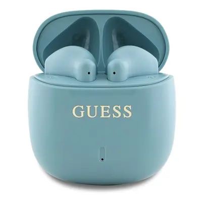 Sluchátka Bluetooth Guess Printed Classic Logo TWS IPX4 BT 5.3 Turquoise