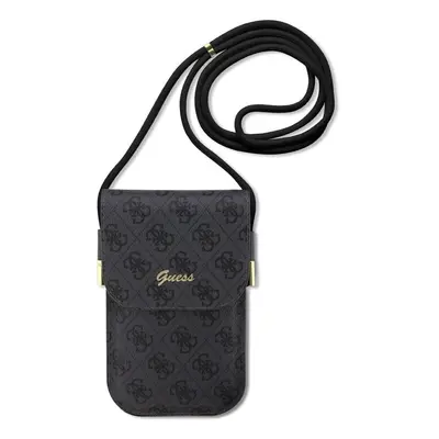 Pouzdro Guess PU 4G Metal Logo Script Phone Bag Black