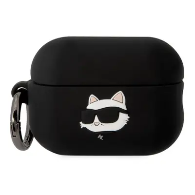 Pouzdro Karl Lagerfeld 3D Logo NFT Choupette Head pro Apple Airpods PRO 2 Black