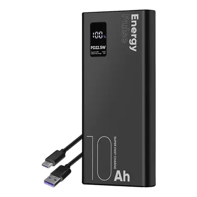 Zdroj záložní OBAL:ME EnergyPulse PowerBank 10000mAh PD 22.5W LCD USB-A, USB-C, microUSB černá