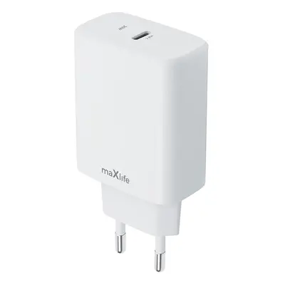 Nabíječka Maxlife MXTC-10-20C USB-C PD 20W PD, QC pro iPhone 12,13,14, 15, 16 PRO MAX bílá