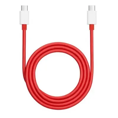 USB datový kabel OnePlus SuperVOOC USB-C to USB-C 12A 120W Warp rychlý 1m Original červený / bíl