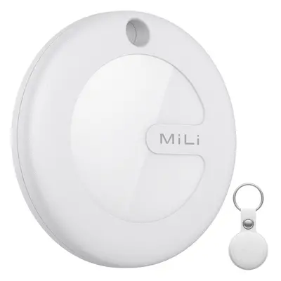 MiLi MiTag Smart lokátor Apple Tracker HD-P16 GPS, Bluetooth s koženou klíčenkou bílý