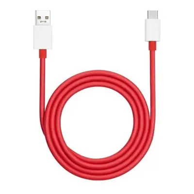 USB datový kabel OnePlus SuperVOOC USB-C 8A 80W Warp rychlý nabíjecí 1m Original červený / bílý