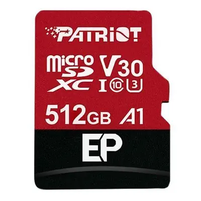 Karta Micro SDXC PATRIOT 512GB UHS-I U3 Class 10 + SD adaptér