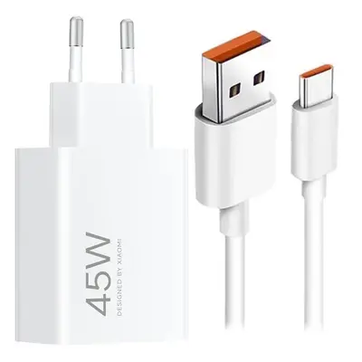 Nabíječka Xiaomi MDY-17-EF 45W USB-A + USB-C kabel 6A Redmi Note 14, Note 14 PRO Turbo Charge Co