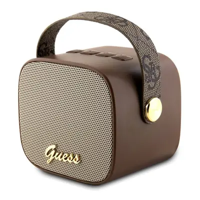 Reproduktor Guess Mini Bluetooth Speaker PU 4G Strap 5W, BT5.3 Brown