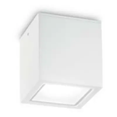 Venkovní stropní přisazené svítidlo Ideal Lux TECHO PL1 SMALL BIANCO 251561 GU10 1x20W IP54 9cm 