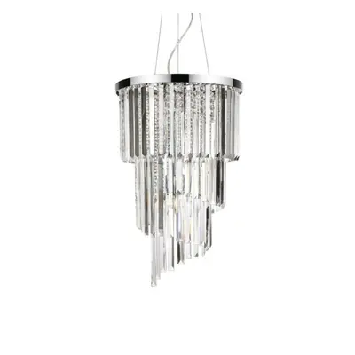 Závěsné svítidlo Ideal Lux Carlton SP8 cromo 117737 40cm chromové E14 8x40W