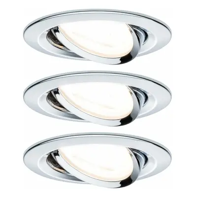 PAULMANN Vestavné svítidlo LED Nova kruhové 3x6,5W GU10 chrom výklopné 934.34 P 93434