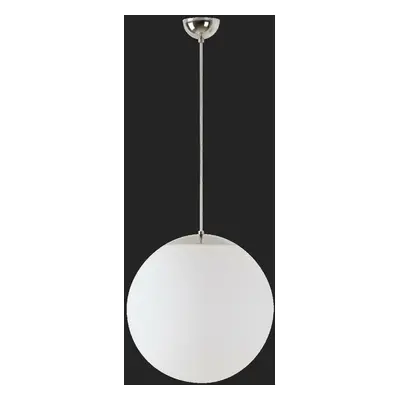 OSMONT 68343 ADRIA S3 závěsné skleněné svítidlo nerez leštěná / bílá IP40 3000 K 27W LED nouzové