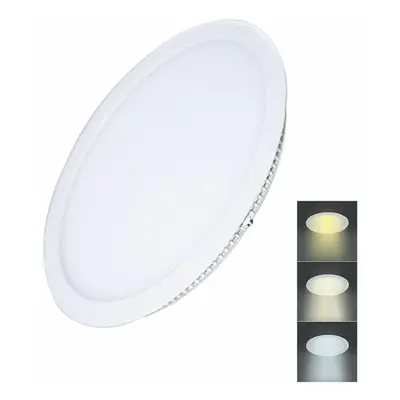 Solight LED mini panel CCT, podhledový, 18W, 1530lm, 3000K, 4000K, 6000K, kulatý WD142