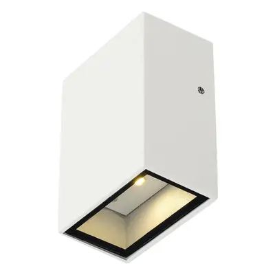 SLV BIG WHITE QUAD 1, nástěnné svítidlo, LED, 3000K, IP44, hranaté, bílé, 4,6 232461