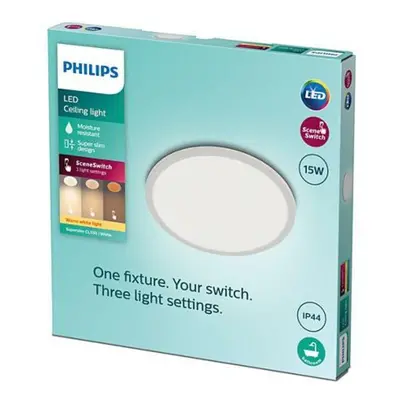 LED Koupelnové stropní svítidlo Philips Superslim CL550 8719514327184 15W 1300lm 2700K IP44 25cm