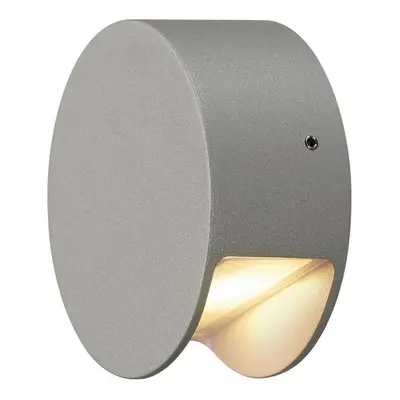 SLV BIG WHITE PEMA, nástěnné svítidlo, LED, 3000K, IP44 , stříbrošedé, 4 W 231012