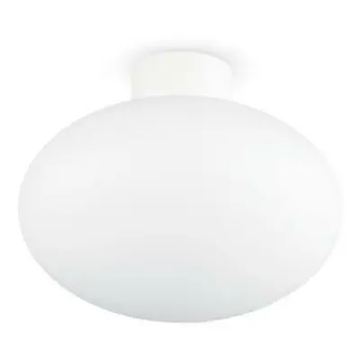 Venkovní stropní přisazená základna Ideal Lux Clio MPL1 Bianco 148847 E27 1x60W IP44 9cm bílá