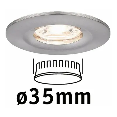 PAULMANN LED vestavné svítidlo Nova mini nevýklopné IP44 1x4W 2700K kov kartáčovaný 230V 943.00