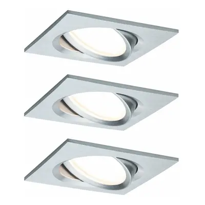 PAULMANN Vestavné svítidlo LED Nova Plus hranaté 3x6,8W hliník výklopné stmívatelné 936.80 P 936