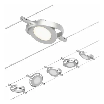 PAULMANN LED lankový systém RoaMac základní sada 5x4,5W 3000K 230/12V matný chrom/chrom