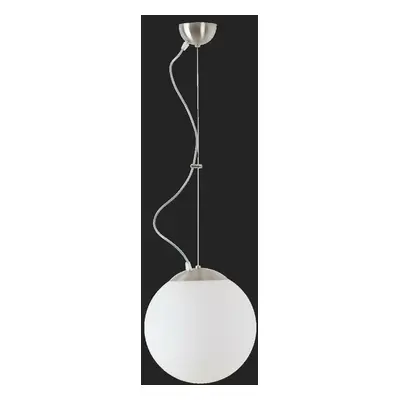 OSMONT 60763 ADRIA L2 závěsné skleněné svítidlo nerez broušená / bílá IP40 4000 K 20W LED DALI