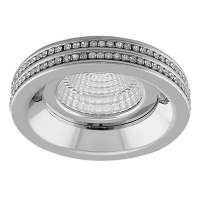 Stropní zápustné bodové svítidlo AZzardo Eva Round chrome AZ1458 MR16/GU10 1x50W IP20 7,5cm chro