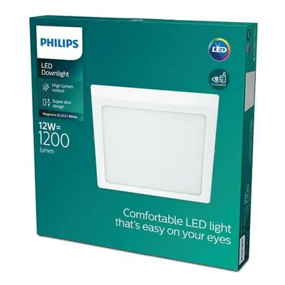 LED Stropní přisazené svítidlo Philips Magneos 8719514328716 12W 1200lm 2700K IP20 21cm hranaté 