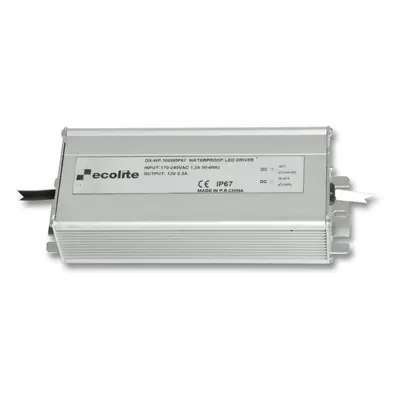 Ecolite El. trafo, 230V-12V, 8.3A, 100W DX-WP-100W/IP67